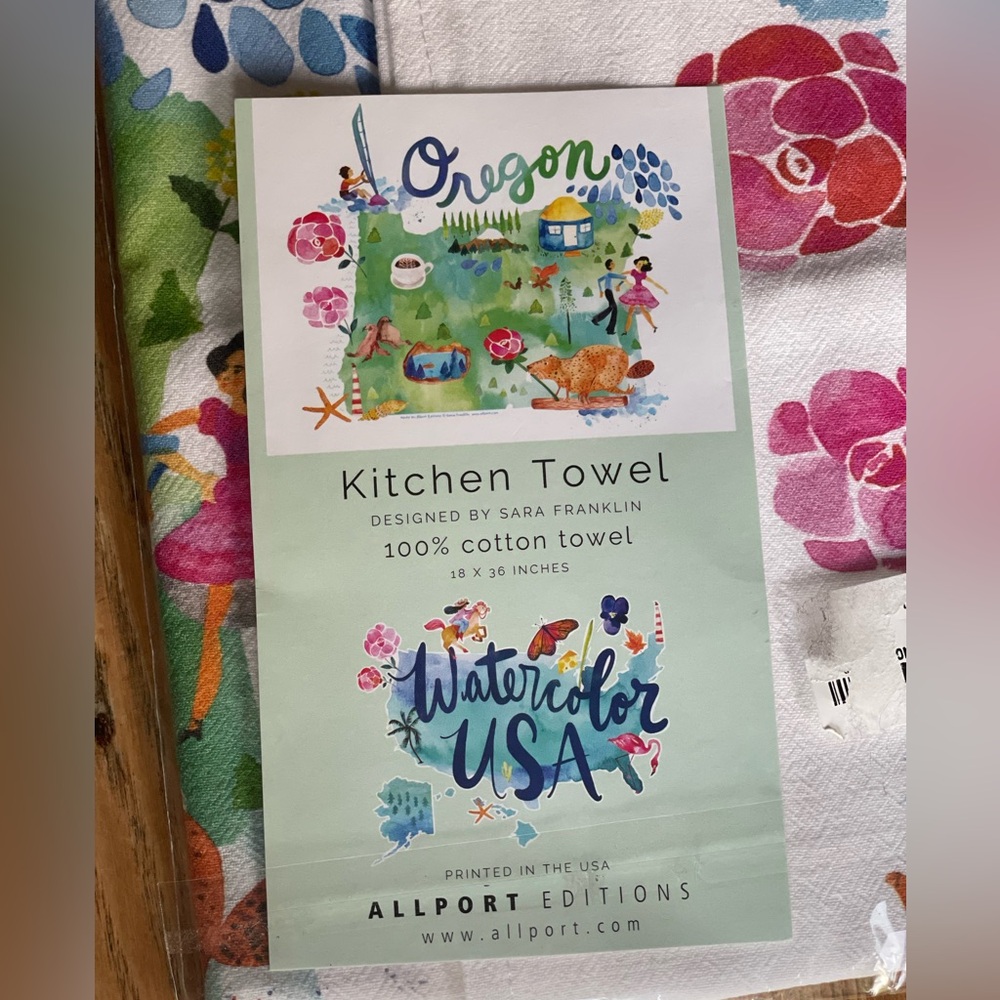 Oregon Kitchen Towel by Sara Franklin